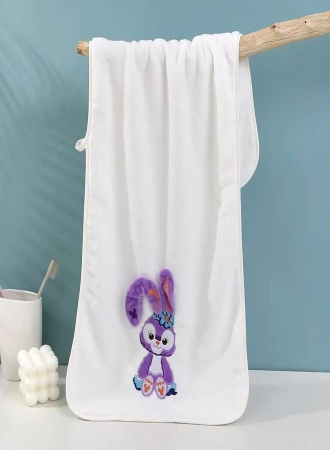 BEDSHED Microfiber Kids Bath Towels Quick Dry Super Absorbent Super Soft Bath Towel for Babies Toddler-Baby Towel for Boys and Girls (White, Pack of 2) - Image 3
