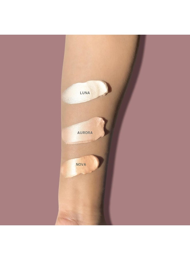 LAMIOR Cosmic Glow Body Highlighter - Nova | Liquid Highlighter for Body, Flawless Radiance, Lit-from-Within, Blurs Imperfections, Transfer & Sweat Proof, Clean - 50ml - Image 2