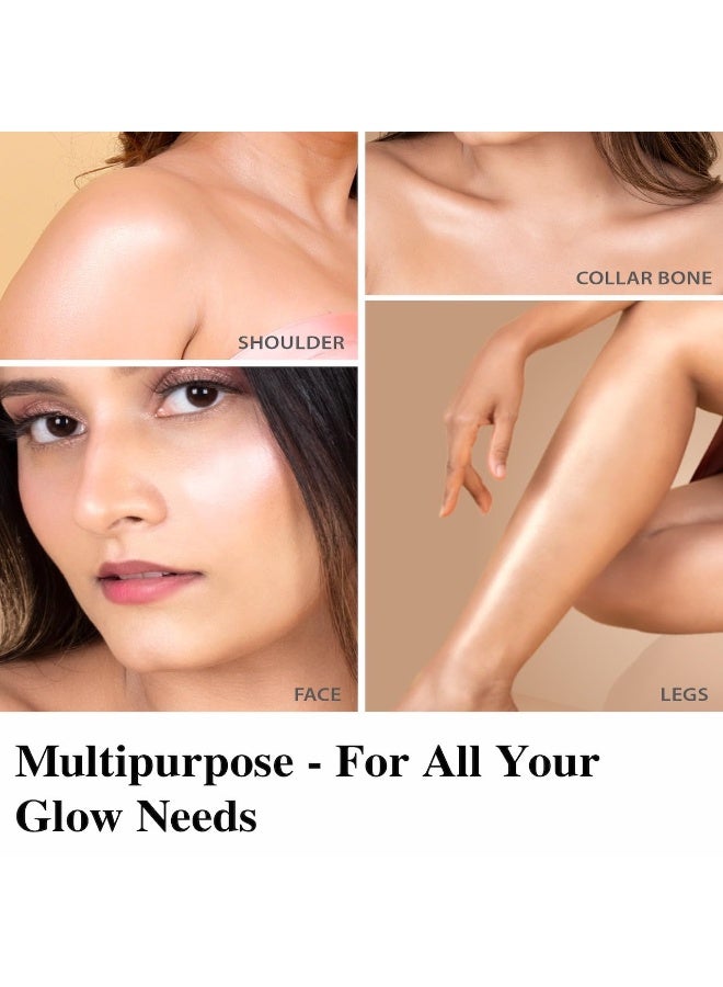 LAMIOR Cosmic Glow Body Highlighter - Nova | Liquid Highlighter for Body, Flawless Radiance, Lit-from-Within, Blurs Imperfections, Transfer & Sweat Proof, Clean - 50ml - Image 5