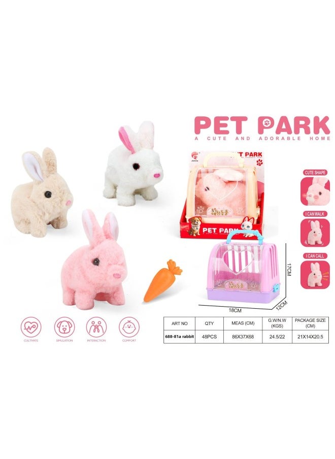 Children's Electric Simulation Cute Pet Rabbit Dog Cat Piggy Panda Elephant Dolphin Space Capsule Cage Toy-Color:688-81A-Specifications:A Single Style Must Be Shipped In Multiples Of 144 Pieces  - Image 1
