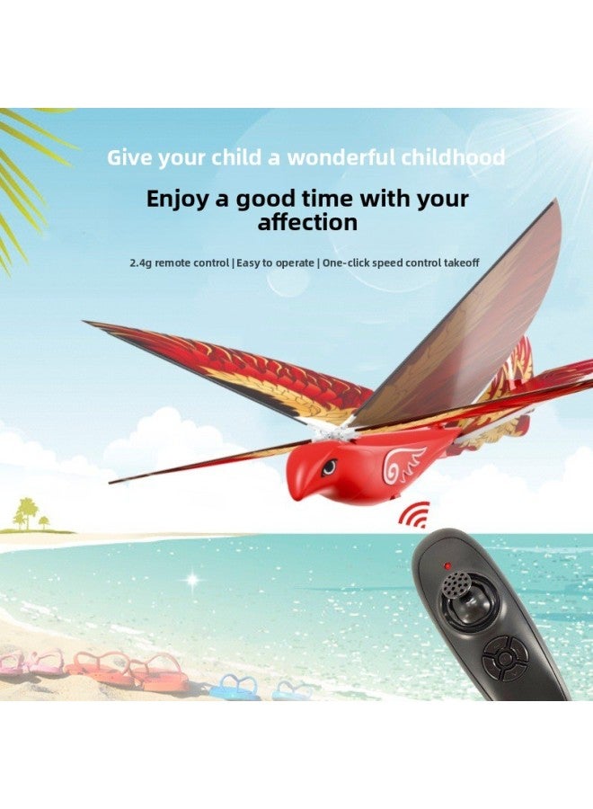 Outdoor Bionic Remote Control Bird Roll Free Flight Electric Flapping Wing Luban Bird Cool Children's Toy Lights-Specifications:Red Remote Control Flying Bird  - Image 3