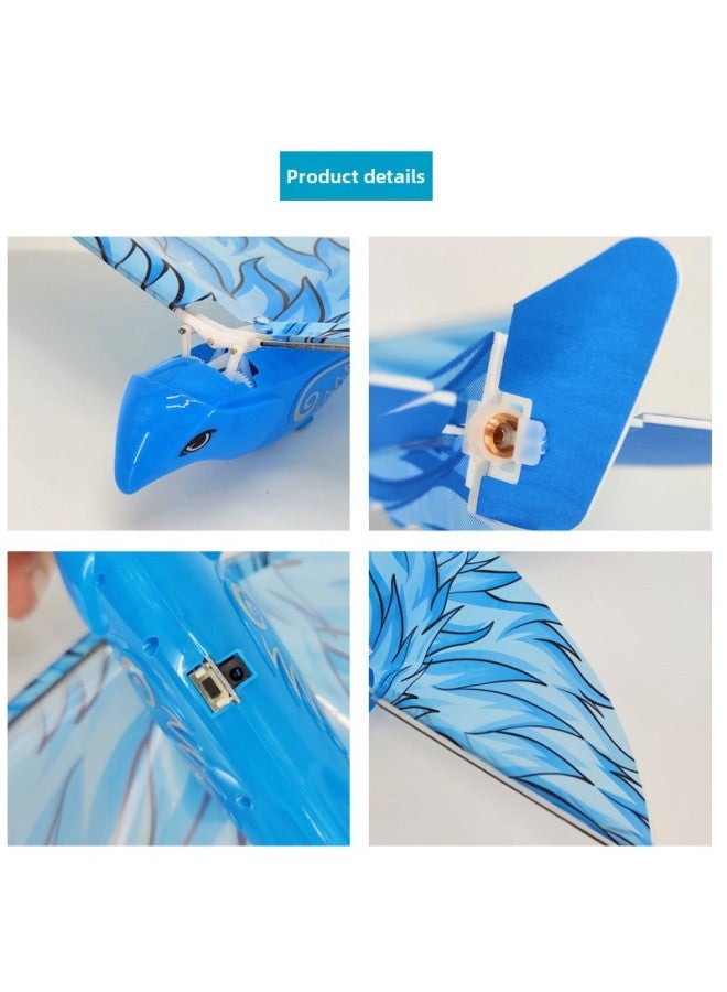 Outdoor Bionic Remote Control Bird Roll Free Flight Electric Flapping Wing Luban Bird Cool Children's Toy Lights-Specifications:Red Remote Control Flying Bird  - Image 5