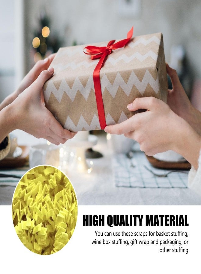 ZEBMOON 2 LB Light Yellow Crinkle Cut Paper Shred Filler Great for Gift Wrapping, Basket Filling, Birthday, Wedding, Halloween, Thanksgiving, Christmas Day, New Year Party Decorations Filling Supplies - Image 2