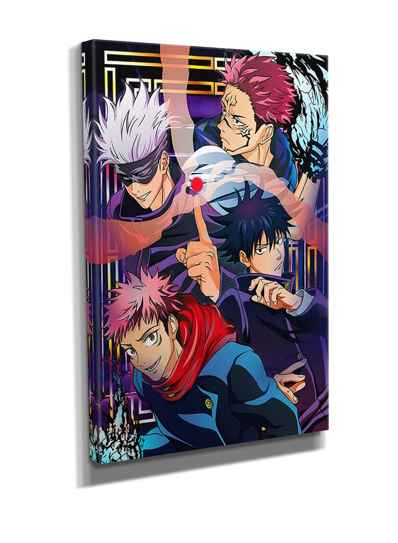 مودكلاس لوحة جدارية كانفس بإطار خشبي جوجوتسو كايسن - Image 3