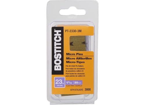 BOSTITCH Pin Nails, 23 GA, 1-3/16-Inch, 3000-Pack (PT-2330-3M) - Image 1