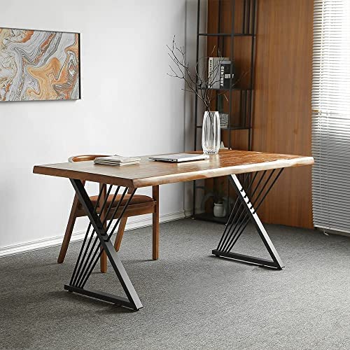 Ventuos 28 18 inch Metal TableDesk Legs Heavy Duty Desk Legs DIY Furniture Legs for Dining TableOffice Desk Legs Set of 2 Black X Shape_2006X - Image 3