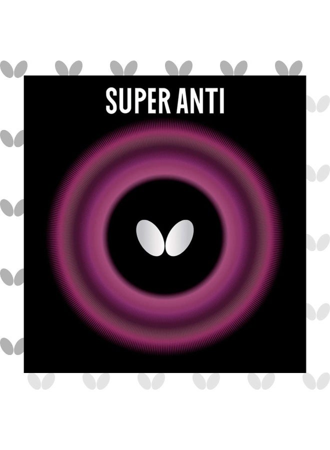 Butterfly Super Anti 1.9mm Table Tennis Rubber (Red) - Image 1