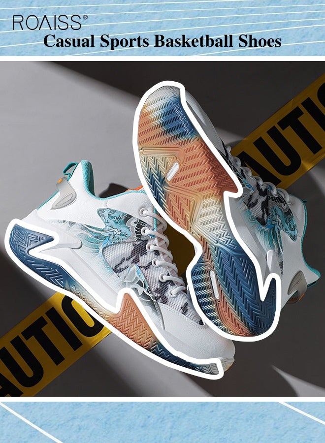 رويس Men Stylish High Top Sneakers, Lightweight Breathable Trainers for Men, Lace up Non Slip Sports Shoes, Shock Absorbing Basketball Shoes with Soft Lining, Suitable for Daily Wear, Running and Outdoor Activities - Image 4