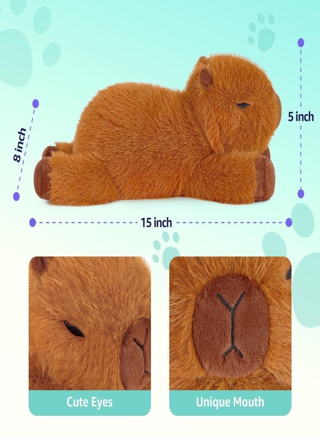 Onsoyours Original Capybara Microwavable Stuffed Animal, 15 inch Heatable Capybara Plush for Warmth & Comfort - Soft Cute Plushies Toys for Kids & Adults - Image 4