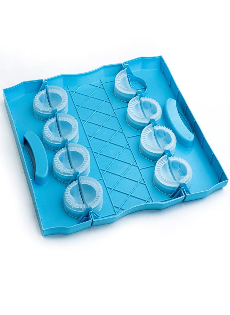 BASURRAH Foldable plastic samosa maker, 8 pieces, blue color  - Image 1