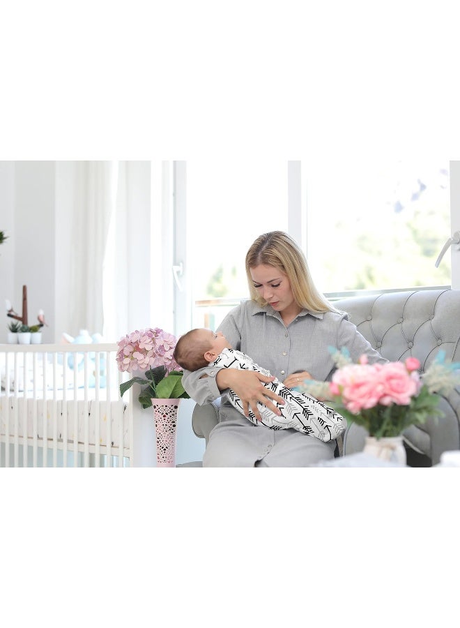 BaeBae Goods Swaddle Blanket, Adjustable Infant Baby Swaddling Wrap set of 4, Baby Swaddling Wrap Blankets for Boys and Girls made in very soft cotton - Image 5