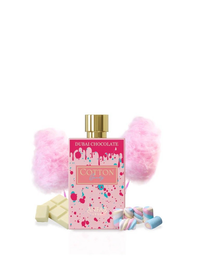 ANFAR 1950 Dubai Chocolate Cotton Candy Eau de Parfum 80ml – Long Lasting Oriental Sweet Fragrance for Women & Men - Image 1