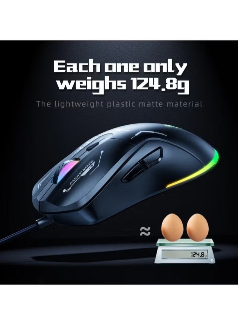 ONIKUMA TZ5006 5-in-1 RGB Wired Mechanical Gaming Combo Set - Keyboard, Mouse, Headset, Stand & Mousepad, Black - Image 4