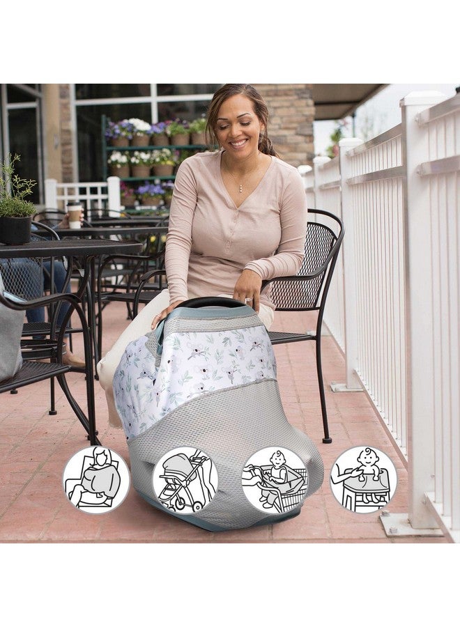 Boppy 4 and More Multi-use Cover, Koala, Quick-Dry UPF 50+ Knit and Breathable Mesh, Versatile for Car Seat Canopy, Nursing Cover, Infant Strollers, Shopping Carts, Highchairs and More - Image 3