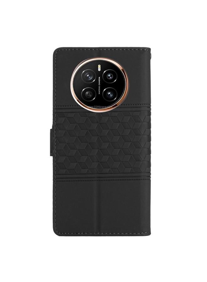 Zaboon Case For Honor Magic7 Pro Diamond Embossed Skin Feel Leather Phone Case - Image 3