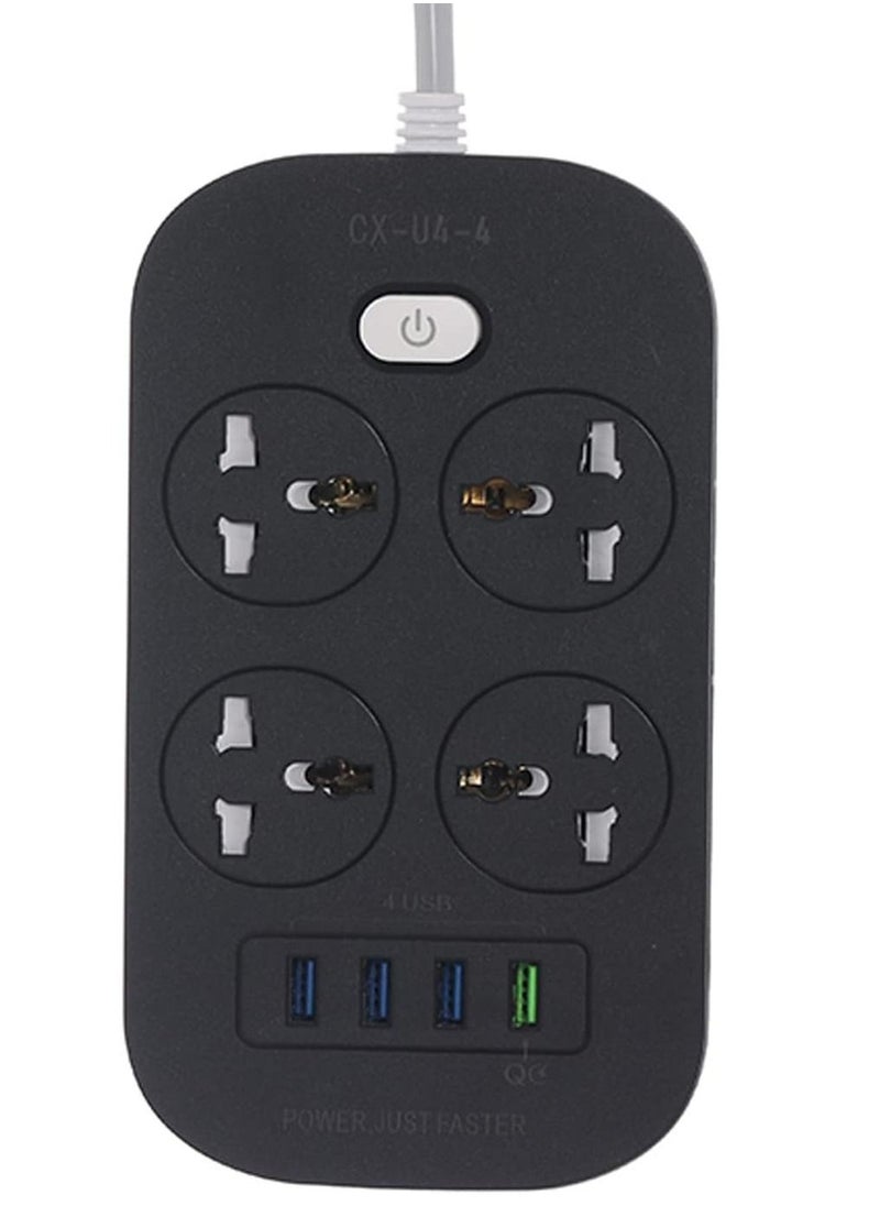 TYCOM - Tycom Power Strip Surge Protector with USB- Extension Cord Flat Plug with Widely 4 AC Outlet and 5 USB + 1 PD port, Small Desktop Station with 6 ft Power Cord, Compact Socket - Image 1