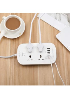 TYCOM Tycom Power Strip Surge Protector with USB- Extension Cord Flat Plug with Widely 4 AC Outlet and 5 USB + 1 PD port, Small Desktop Station with 6 ft Power Cord, Compact Socket  - Image 2