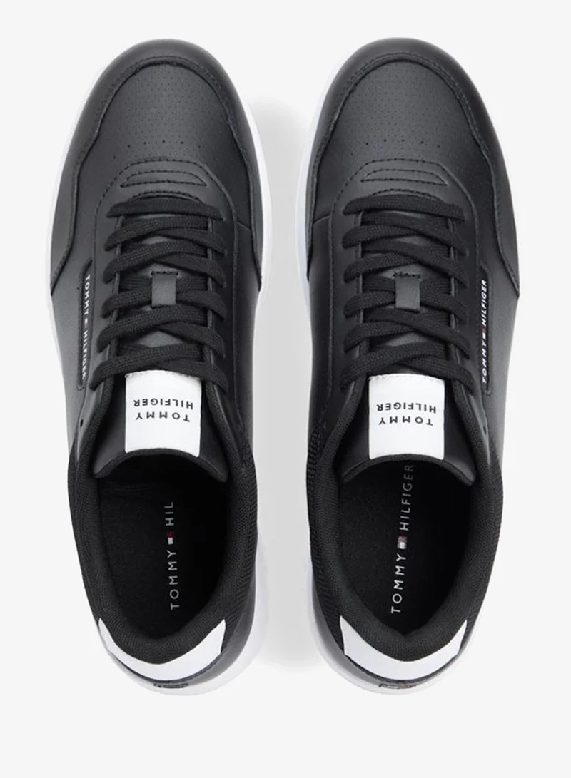 Tommy Hilfiger Black Fine Cleat Basketball Sneakers With Leather for Men | Best Price UAE