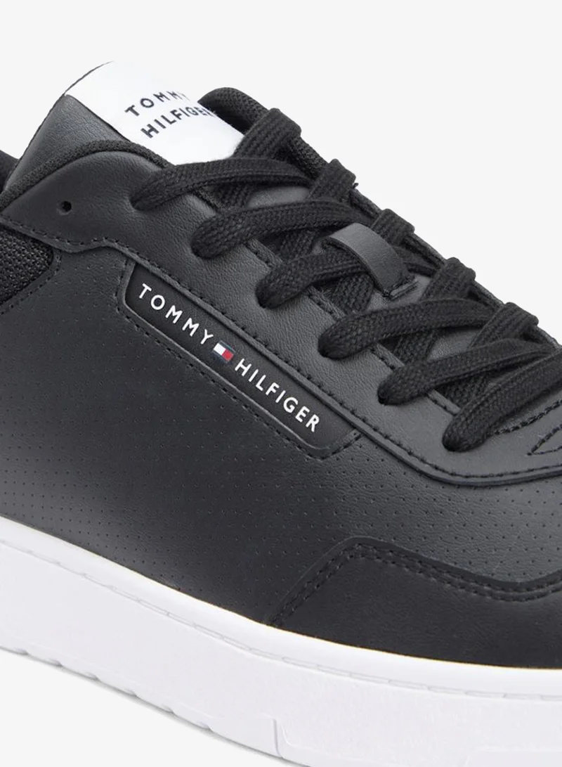 Tommy Hilfiger Black Fine Cleat Basketball Sneakers With Leather for Men | Best Price UAE