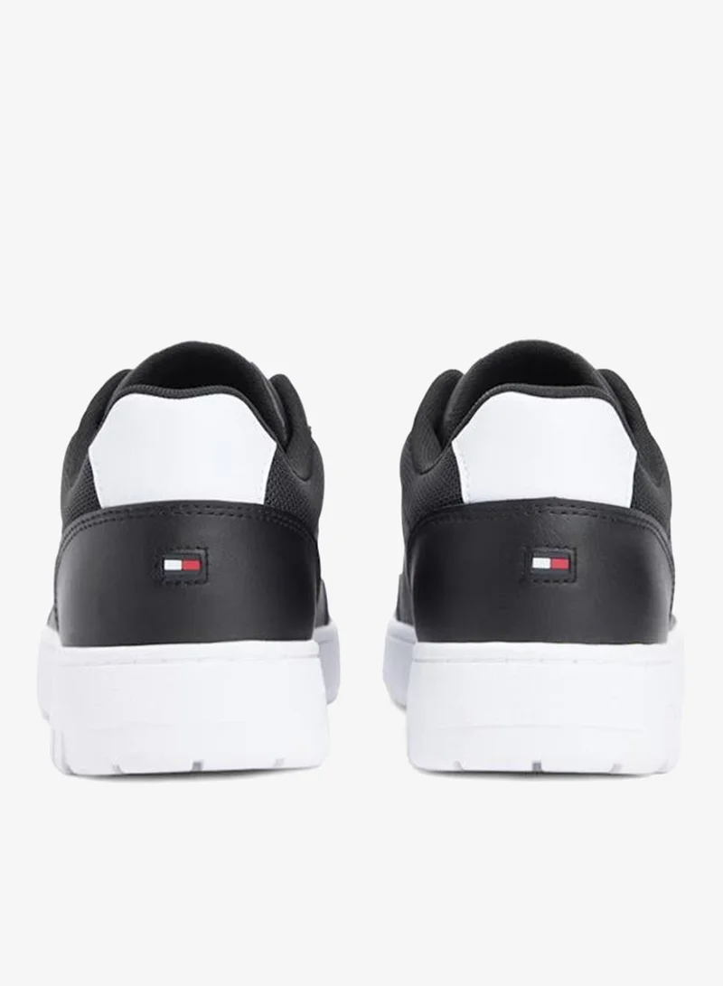 Tommy Hilfiger Black Fine Cleat Basketball Sneakers With Leather for Men | Best Price UAE