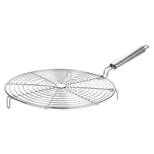 Entisia Papad Roaster Jali - Stainless Steel Roasting Grill Net Pan with Handle for Gas Stove, Multi-Purpose Round Wire Mesh BBQ Grill Rack for Cooking Phulka Roti, Paneer Tikka & Tandoori Chicken(08) - Image 2