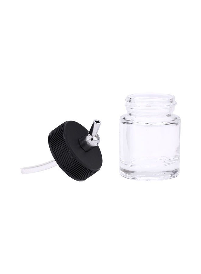 NIBEMINENT 10-Piece Glass Bottles Airbrush Set Clear 18.5x7.5x8centimeter  - Image 4