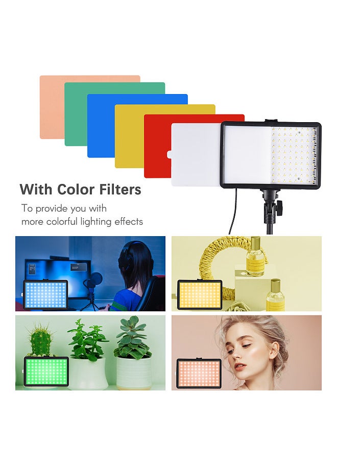 Generic - 2 Pack USB LED Video Lights Kit Bi-Color Temperature Fill Lights 10-Level Brightness with Light Stands Color Filters for Video Conference Lighting Live Streaming Video Recording Product Photography - Image 1
