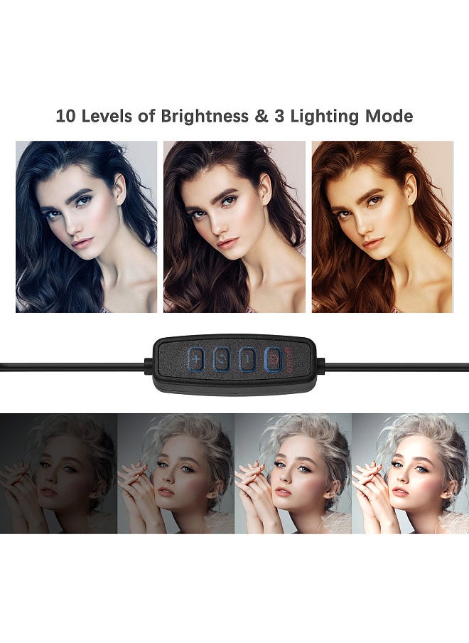 Generic - 2 Pack USB LED Video Lights Kit Bi-Color Temperature Fill Lights 10-Level Brightness with Light Stands Color Filters for Video Conference Lighting Live Streaming Video Recording Product Photography - Image 1