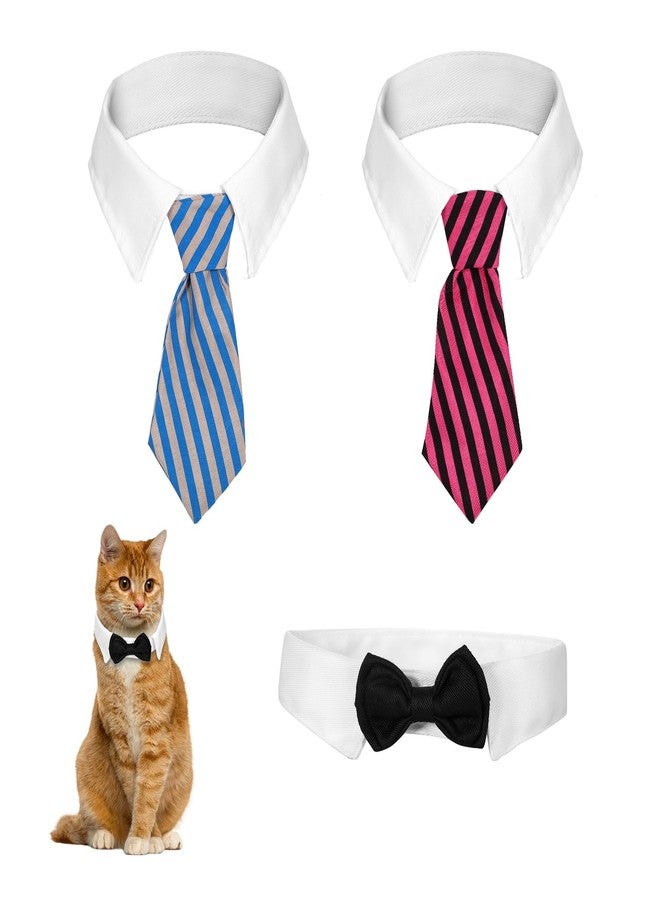 Hariendny 3 Pieces Dog Cat Bow Tie Adjustable Pet Neck Costume Puppy Pets Formal Necktie Collars Cat Dog Tie for Cats Small Puppy Grooming Accessories - Image 1