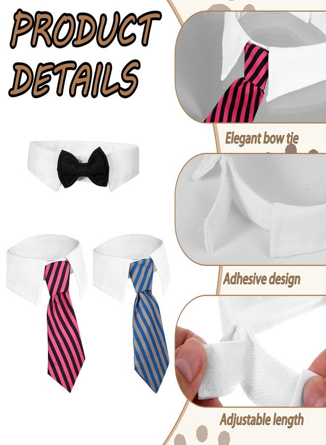 Hariendny 3 Pieces Dog Cat Bow Tie Adjustable Pet Neck Costume Puppy Pets Formal Necktie Collars Cat Dog Tie for Cats Small Puppy Grooming Accessories - Image 3