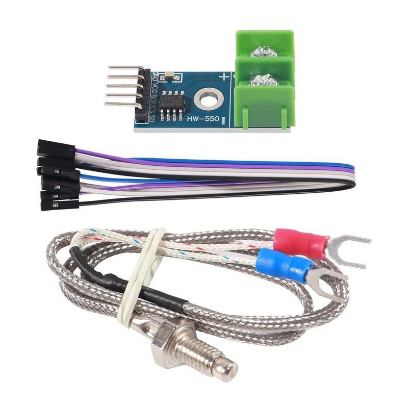 ACEIRMC DC 3-5V MAX6675 Module + K Type Thermocouple Temperature Sensor Thermocouple Sensor Set M6 Screw Compatible with Raspberry Pi Arduino (6pcs) - Image 2