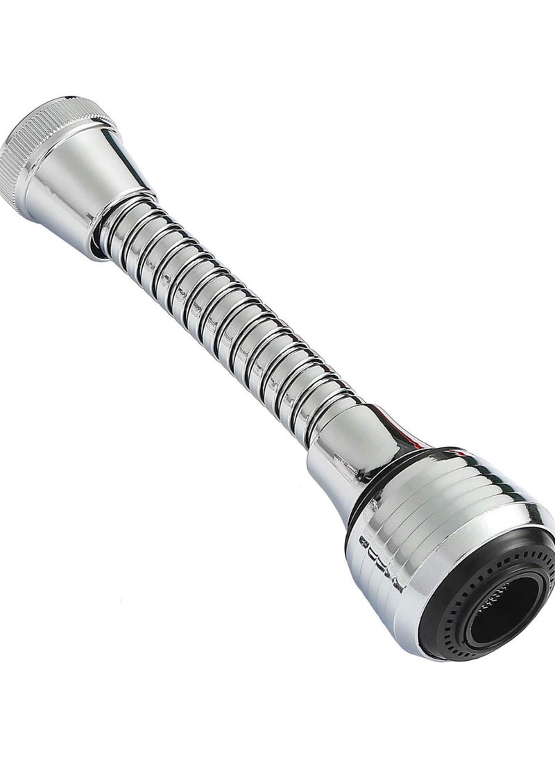 GOTOONE Flexible Faucet Sprayer 360 ° Kitchen Sink Aerator ABS Polished Chrome for Cold Hot Water (Silver） - Image 1