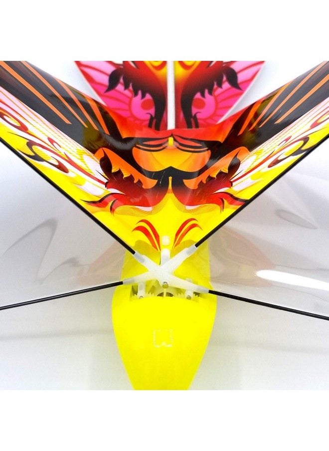 MukikiM - Self Flying Ebird Orange Phoenix Electronic Flying Bird Drone Toy. Adjust The Rudder To Make The Flapping Wings Bird Fly Forward And Back To You. 3 Flying Models! No Remote Control Needed - Image 1