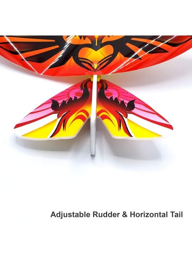 MukikiM - Self Flying Ebird Orange Phoenix Electronic Flying Bird Drone Toy. Adjust The Rudder To Make The Flapping Wings Bird Fly Forward And Back To You. 3 Flying Models! No Remote Control Needed - Image 1