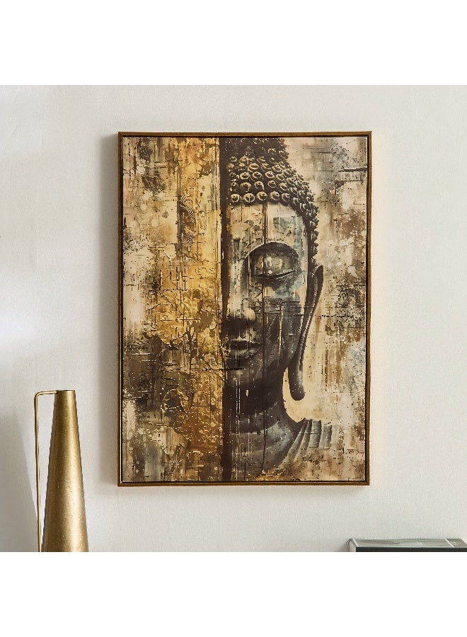 Home Box Cyprus Odean Budhdha Framed Picture with ABS High Gloss Surface - 50x70x2.5 cm  - Image 1
