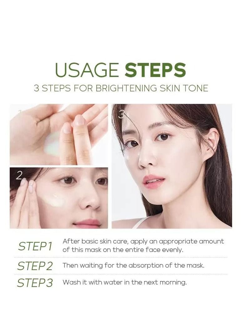 Green Tea Essence Sleeping Mask for Skin Hydration, Skin Tightening, Pore Purification And Acne Removal. 3 Grams in 20 Sachets