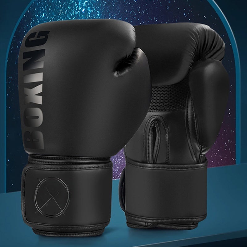 Kickboxing Training Gloves 12oz Black And Gold: High Quality PU Leather Wear-Resistant - Triple-Density Foam Core Shock Absorption Punching Bag Gloves for Boxing MMA Sandbag Training - Image 5