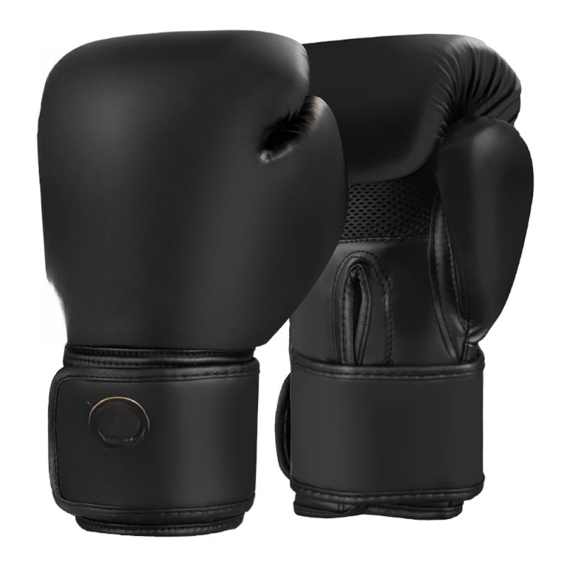 Kickboxing Training Gloves 12oz Black And Gold: High Quality PU Leather Wear-Resistant - Triple-Density Foam Core Shock Absorption Punching Bag Gloves for Boxing MMA Sandbag Training - Image 1