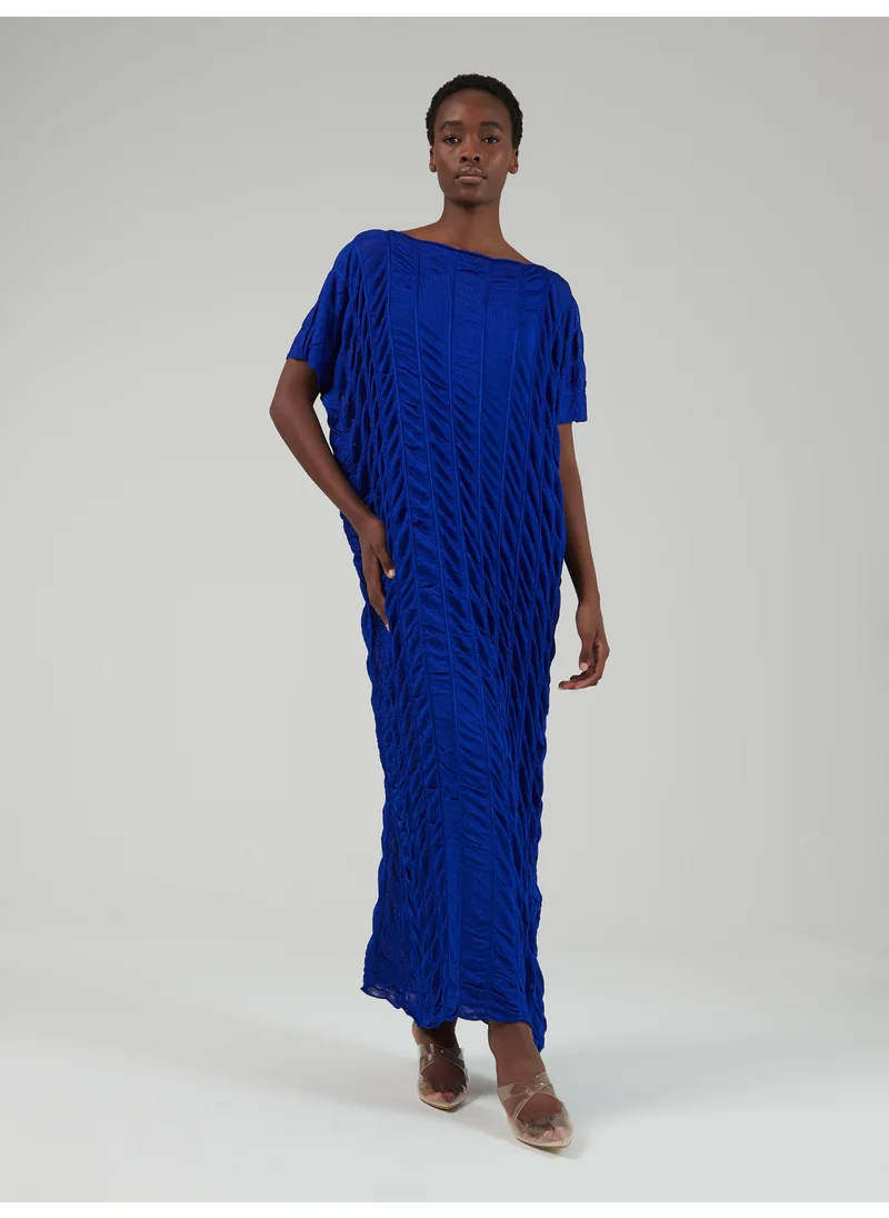 leem Gathered-Effect Knit Kaftan