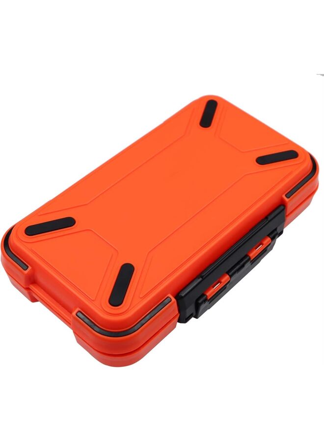 صندوق أدوات صيد صغير، منظم عائم، صندوق طُعم مزدوج الجوانب مع فواصل قابلة للتعديل لتنظيم المجوهرات وسنانير الطُعم وأدوات الأقراط (برتقالي، أخضر، رمادي) (اللون: برتقالي) - Image 1