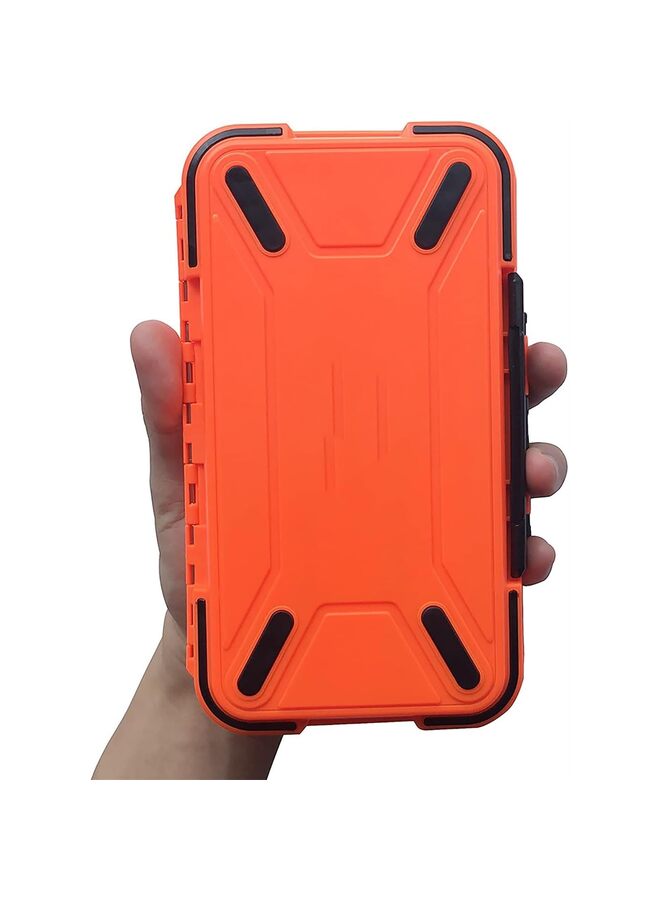 صندوق أدوات صيد صغير، منظم عائم، صندوق طُعم مزدوج الجوانب مع فواصل قابلة للتعديل لتنظيم المجوهرات وسنانير الطُعم وأدوات الأقراط (برتقالي، أخضر، رمادي) (اللون: برتقالي) - Image 3