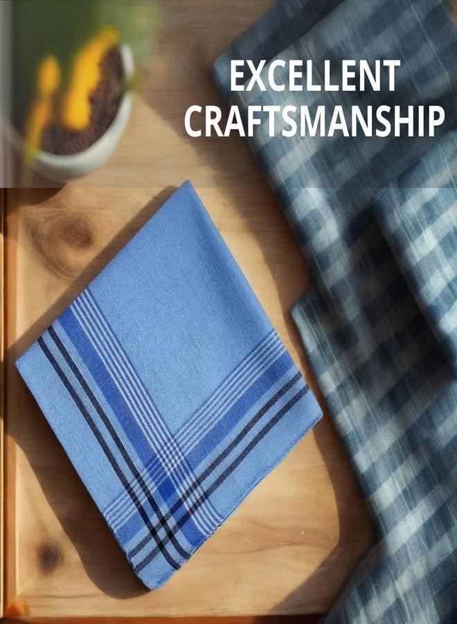 ZGZUN 12 Pack Men's Handkerchiefs Classic Handkerchiefs for Men Pocket Square Assorted Mens Hankies Gents Hankerchieves, 6 Colors - Image 2