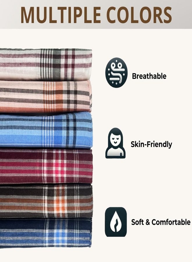 ZGZUN 12 Pack Men's Handkerchiefs Classic Handkerchiefs for Men Pocket Square Assorted Mens Hankies Gents Hankerchieves, 6 Colors - Image 4