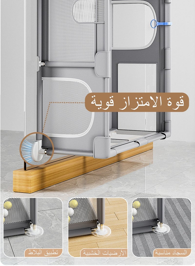 WAMIT Large Baby Playpen Play Yard with Double Zipper Doors & Storage Bag, Sturdy Safety Baby Fence for Indoor & Outdoor, Breathable Mesh & Anti-Fall Kids Activity Center for Toddlers and Kids, 180x120cm - Image 5