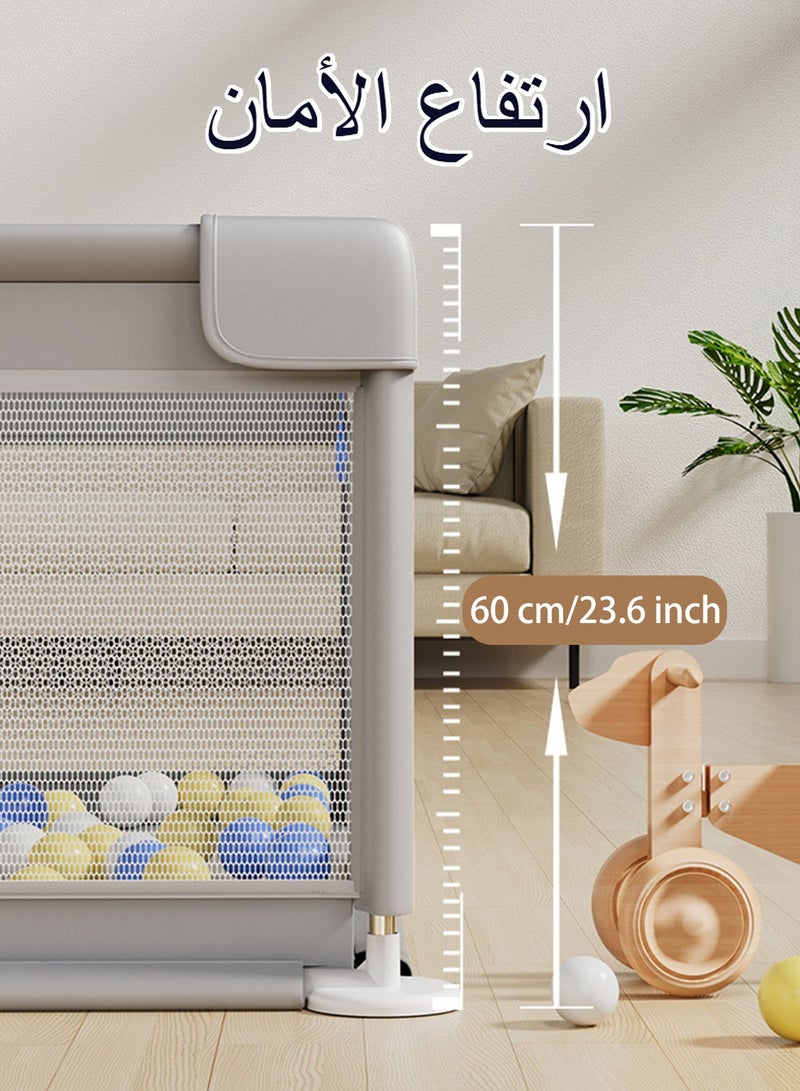 WAMIT Large Baby Playpen Play Yard with Double Zipper Doors & Storage Bag, Sturdy Safety Baby Fence for Indoor & Outdoor, Breathable Mesh & Anti-Fall Kids Activity Center for Toddlers and Kids, 180x120cm - Image 3