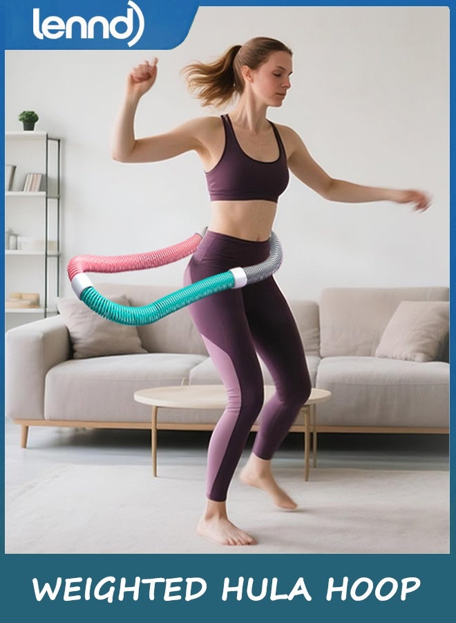 LENND Weighted Soft Spring Hula Hoop for Adults – 3.3lb Foldable Fitness Hoop, Waist-Friendly Design, Portable Slimming Exercise Equipment for Home and Travel - Image 4