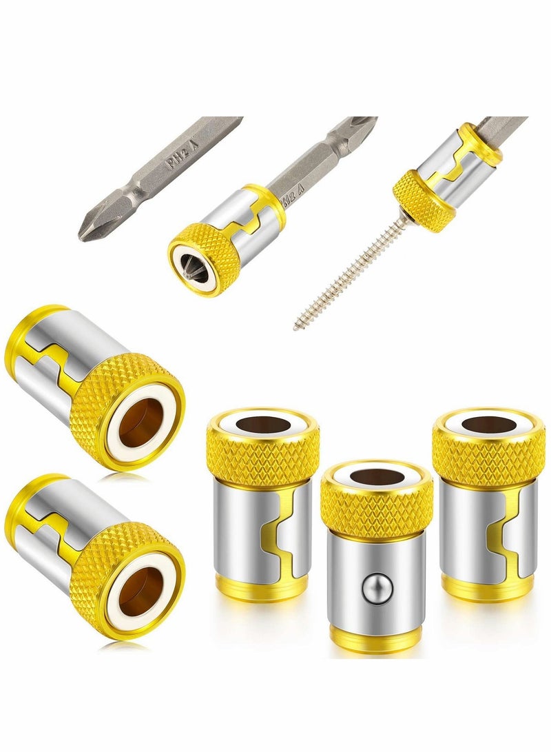 SYOSI 5pcs Magnetic Screw Ring, Removable Metal Magnetizer Screw for 1/4 Inch Hex Screwdriver and Power Bits - Image 1