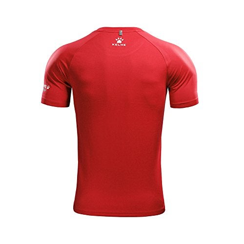 KELME Men's Running Quick Drying Short Sleeve T-Shirt (Red, Small) - Image 2