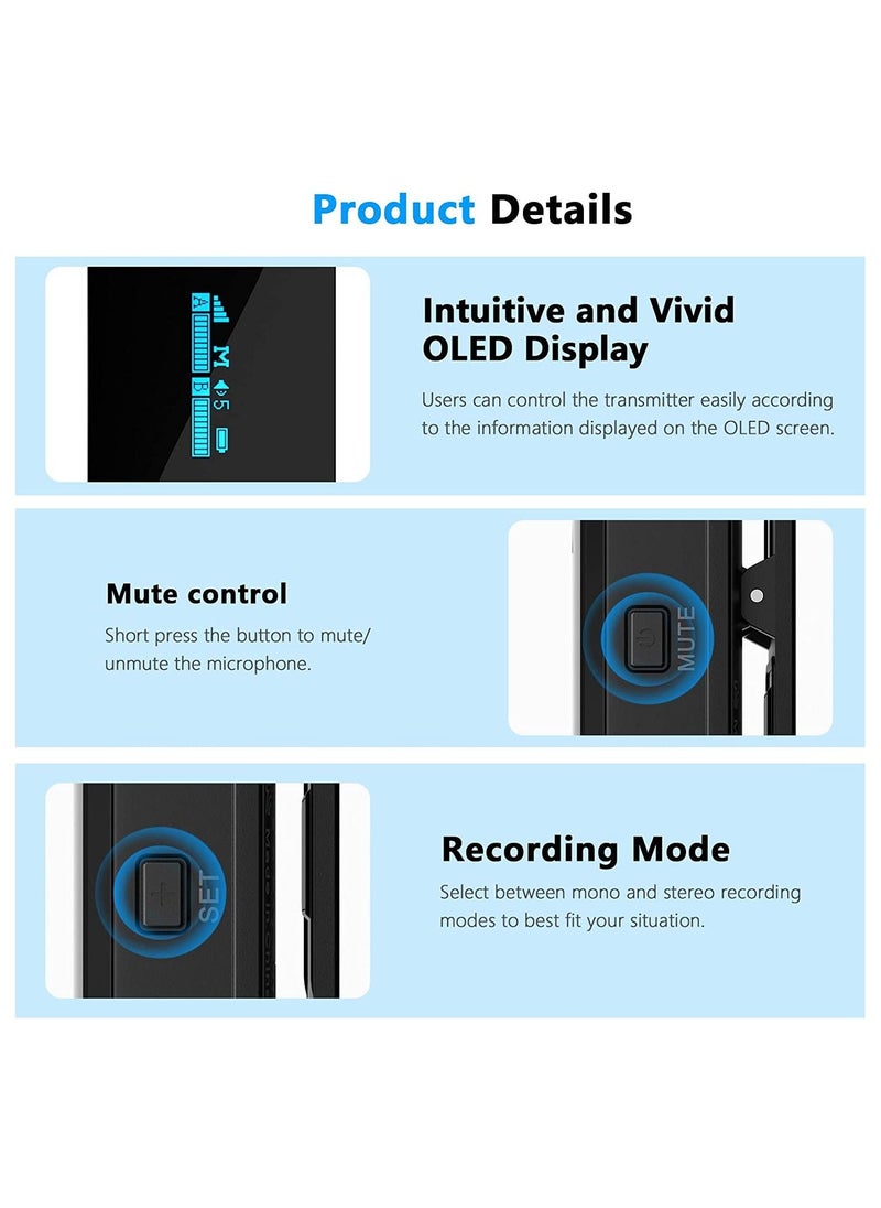 BOYA BY-XM6-S6 USB C Mini Wireless Clip Microphone Portable Transmitter Receiver for Android Type C Smartphone Podcast Facebook YouTube Vlog Video Recording  - Image 5