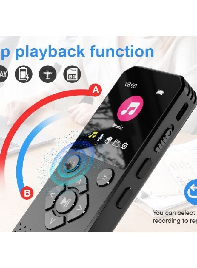 2025 Recording Pen High Definition Voice-to-Text Conference Record Students' Lecture Business Noise Reduction Portable Cross-border-Color:Black-Capacity:16GB - Image 1